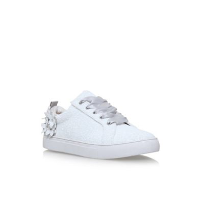 White 'Loving' flat lace up sneakers